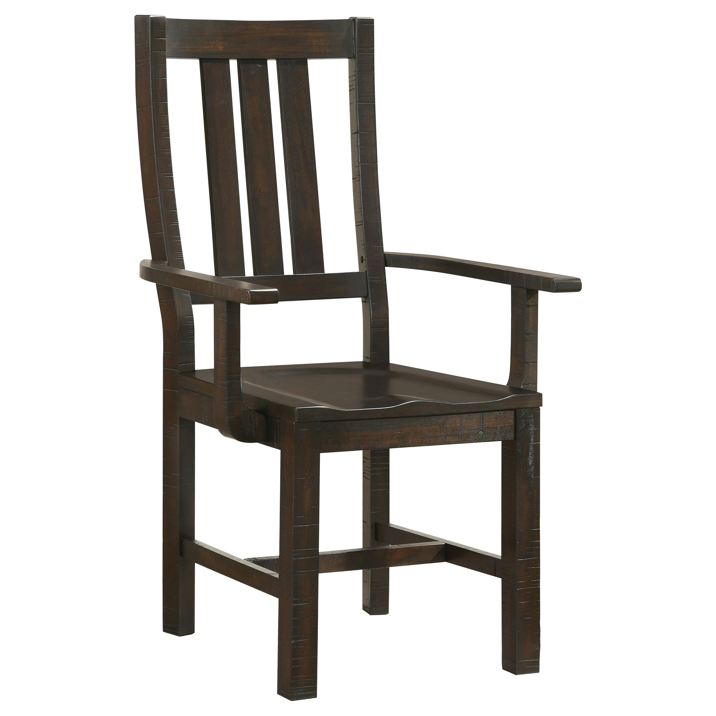 Calandra Wood Dining Arm Chair Vintage Java (Set of 2)