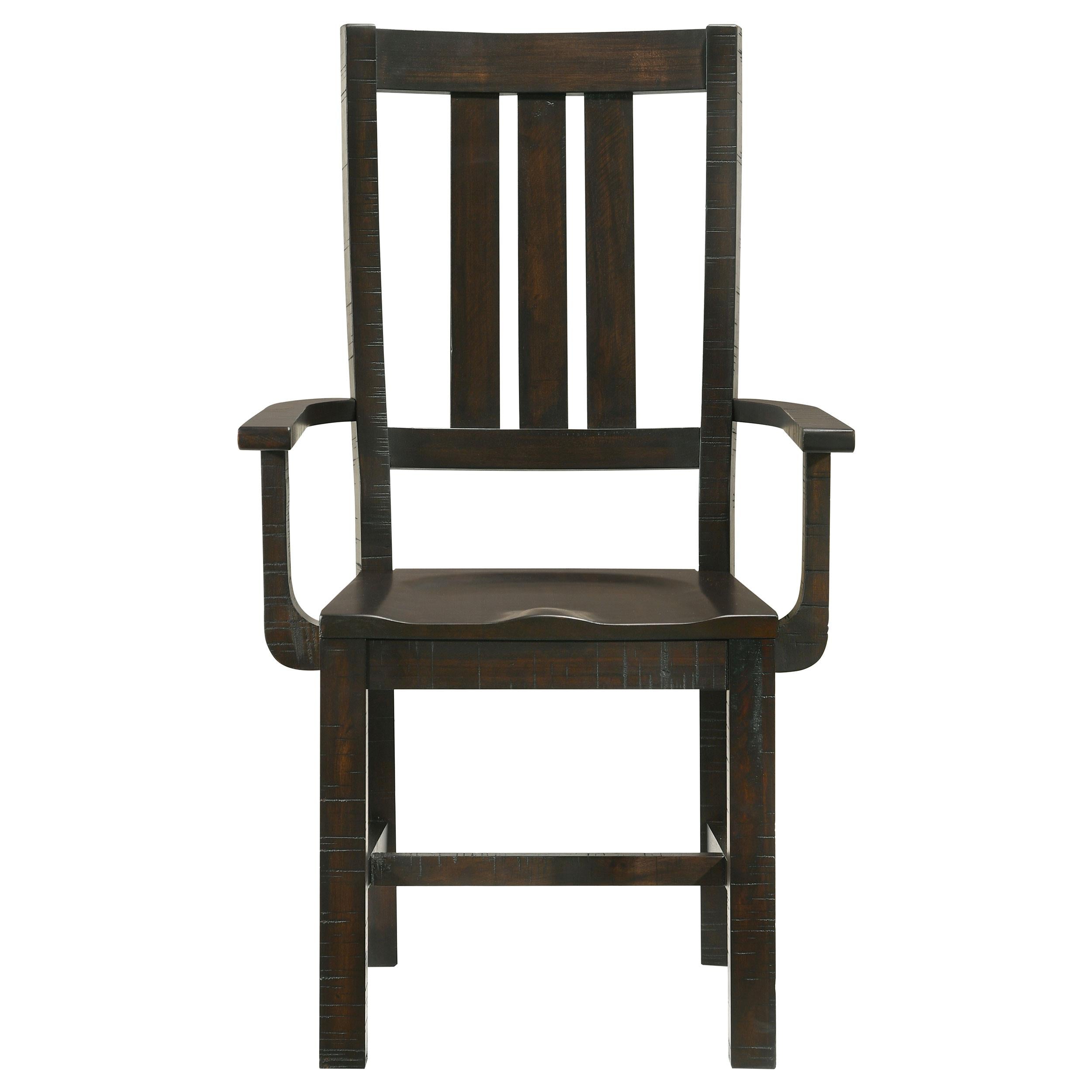 Calandra Wood Dining Arm Chair Vintage Java (Set of 2)