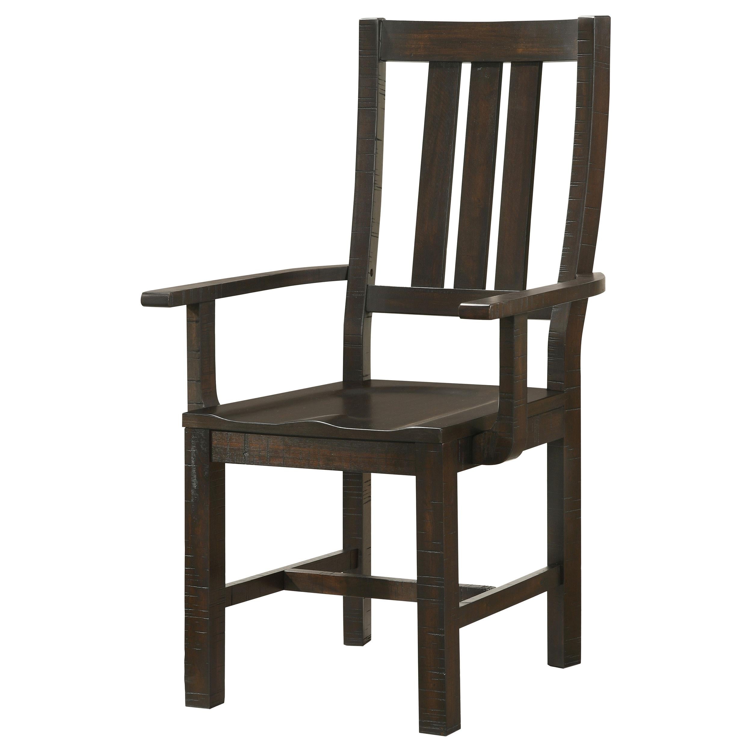 Calandra Wood Dining Arm Chair Vintage Java (Set of 2)