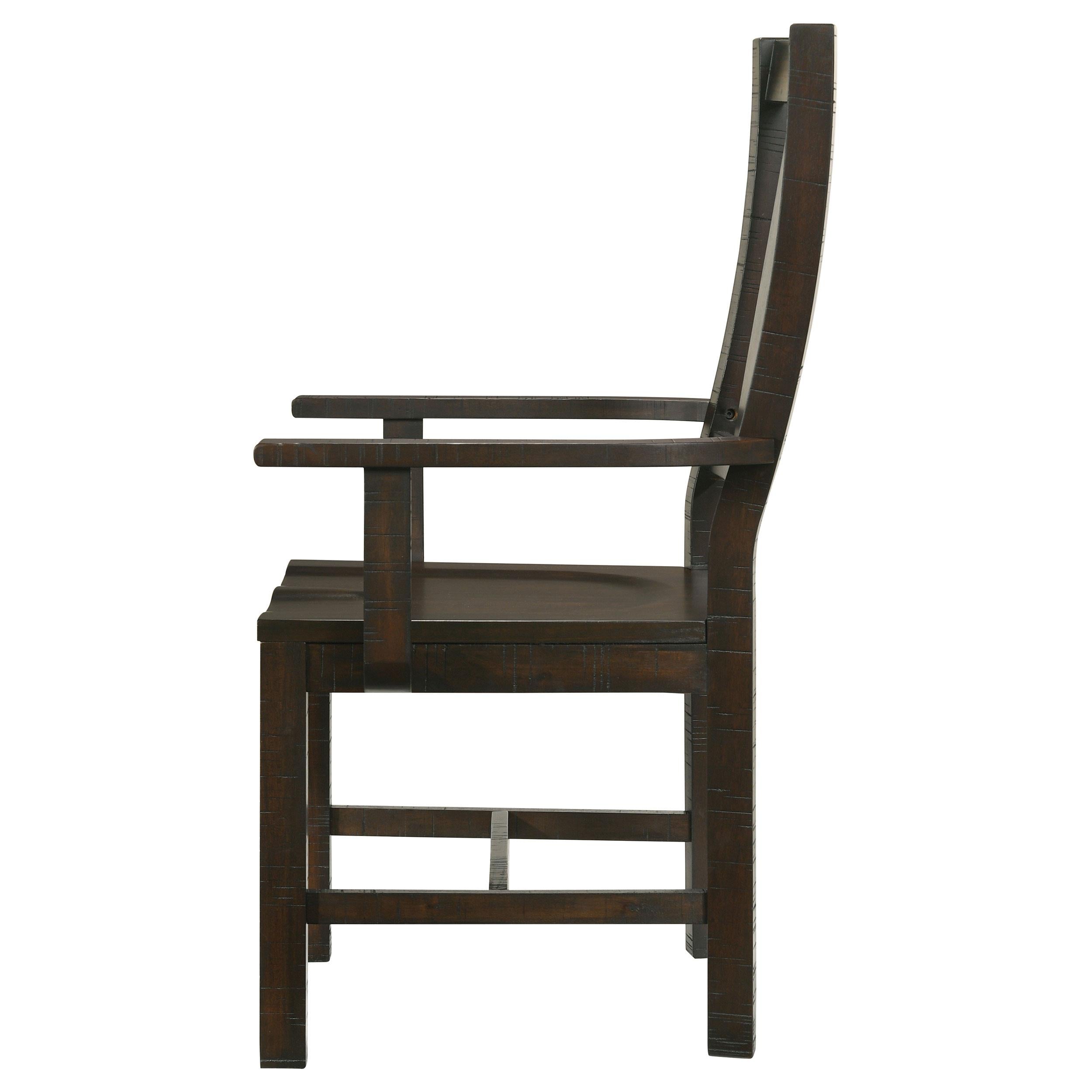 Calandra Wood Dining Arm Chair Vintage Java (Set of 2)