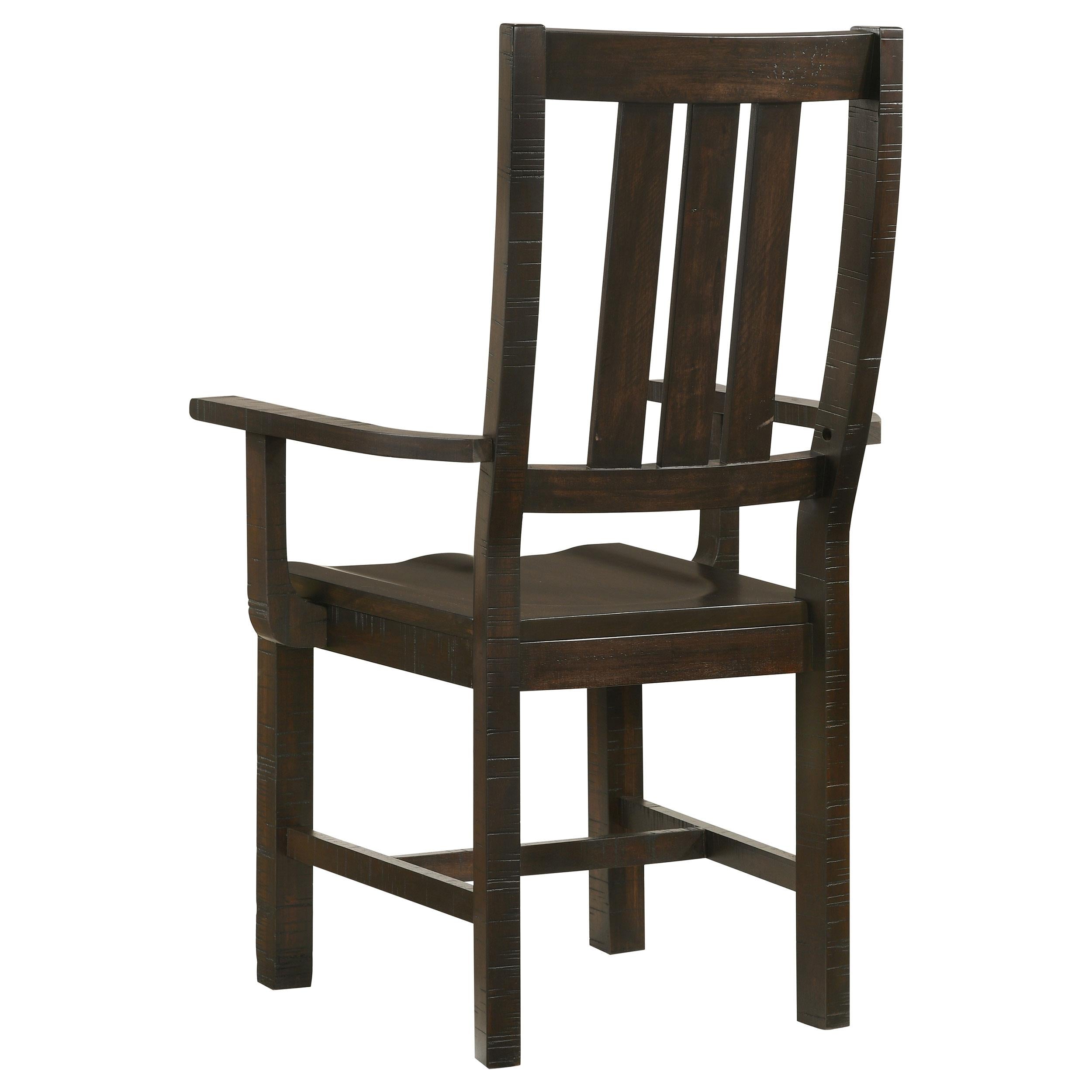 Calandra Wood Dining Arm Chair Vintage Java (Set of 2)