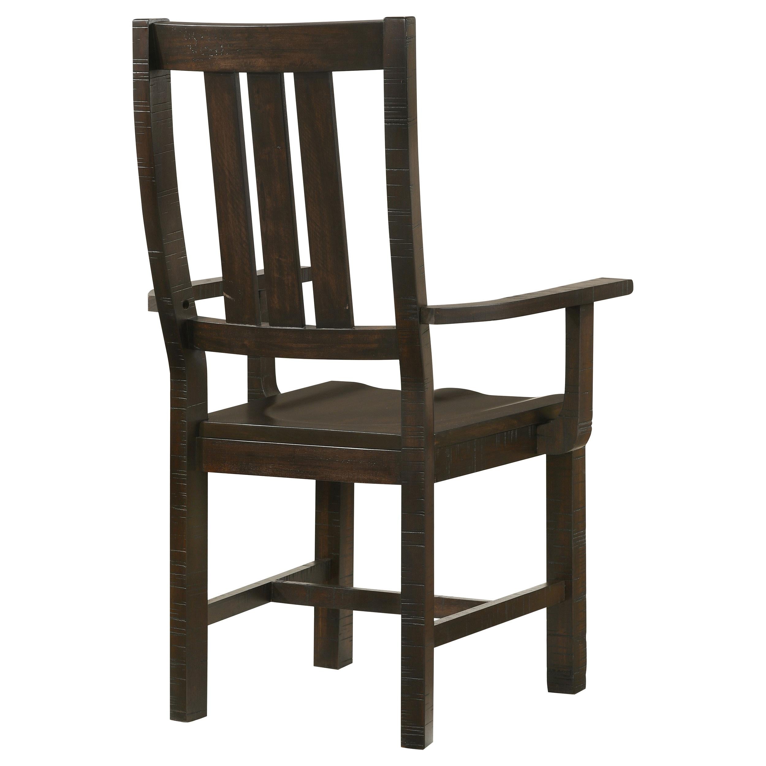 Calandra Wood Dining Arm Chair Vintage Java (Set of 2)