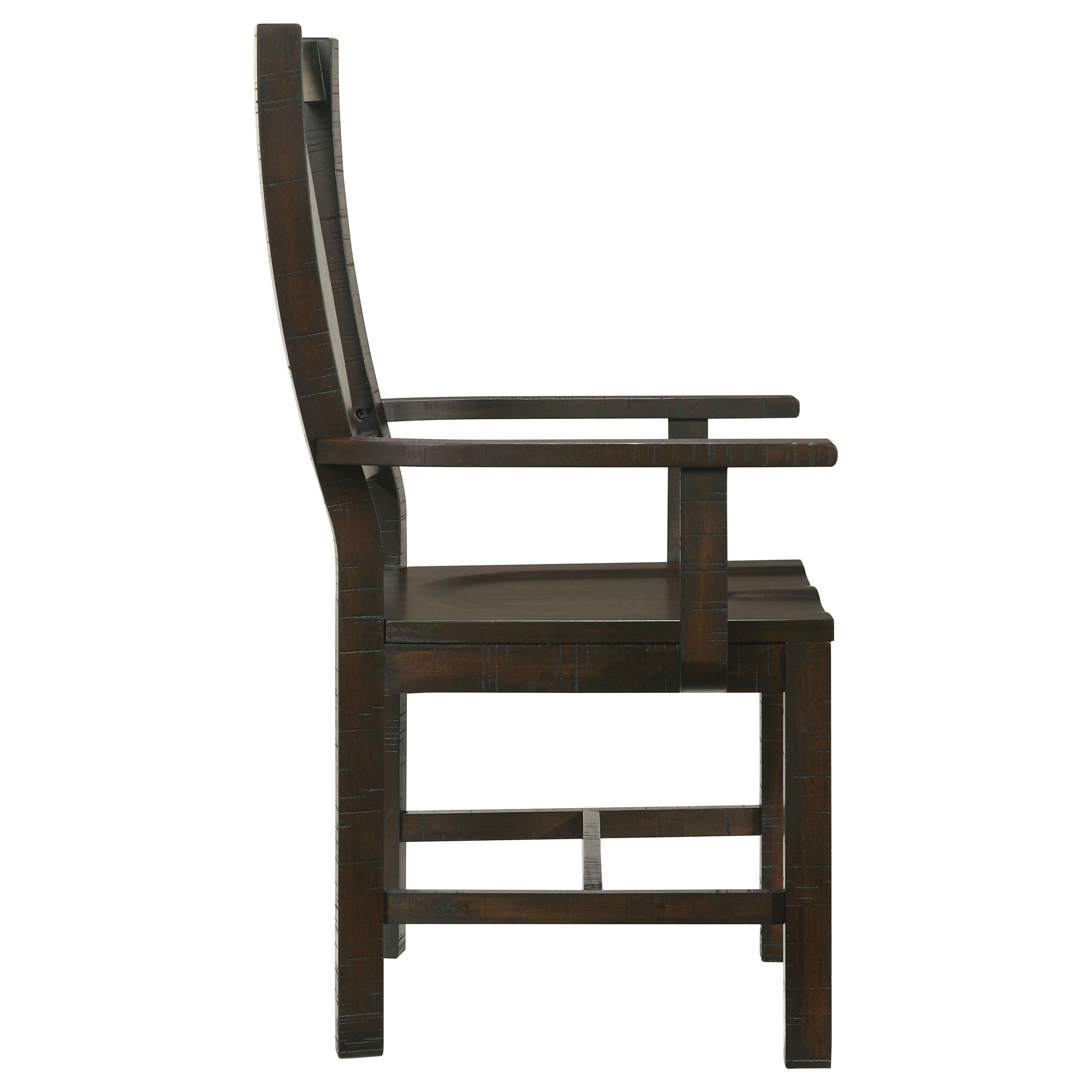 Calandra Wood Dining Arm Chair Vintage Java (Set of 2)