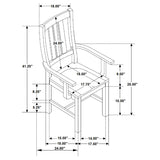 Silla de comedor de madera Calandra vintage Java (juego de 2)