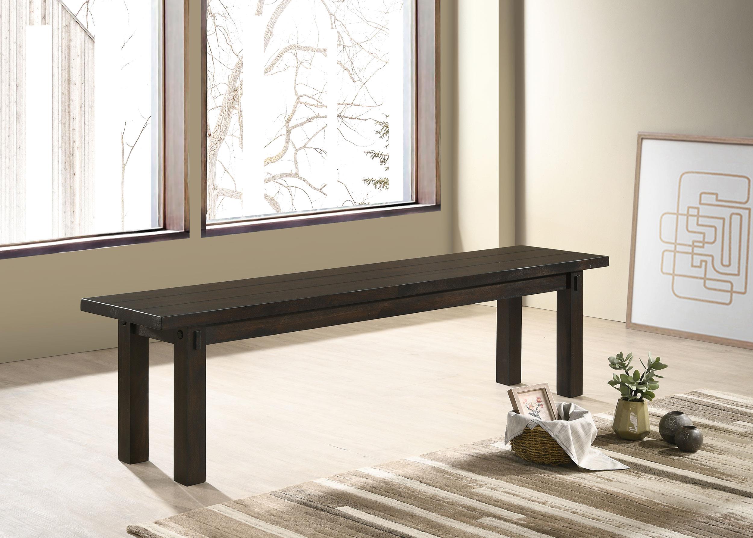 Calandra Wood Dining Bench Vintage Java