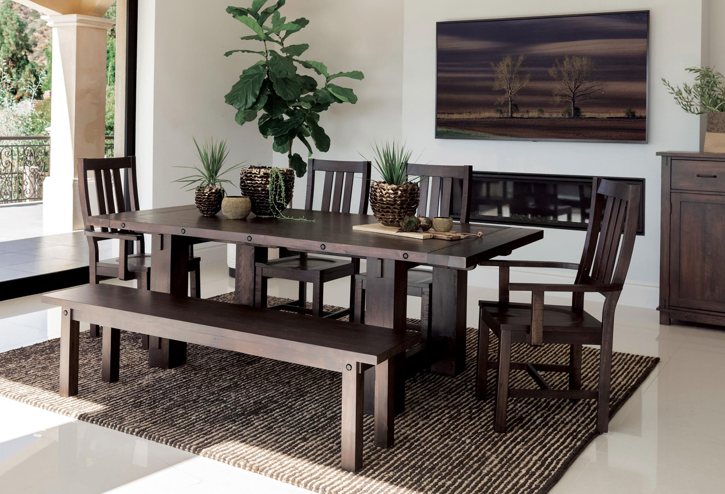 Calandra Wood Dining Bench Vintage Java