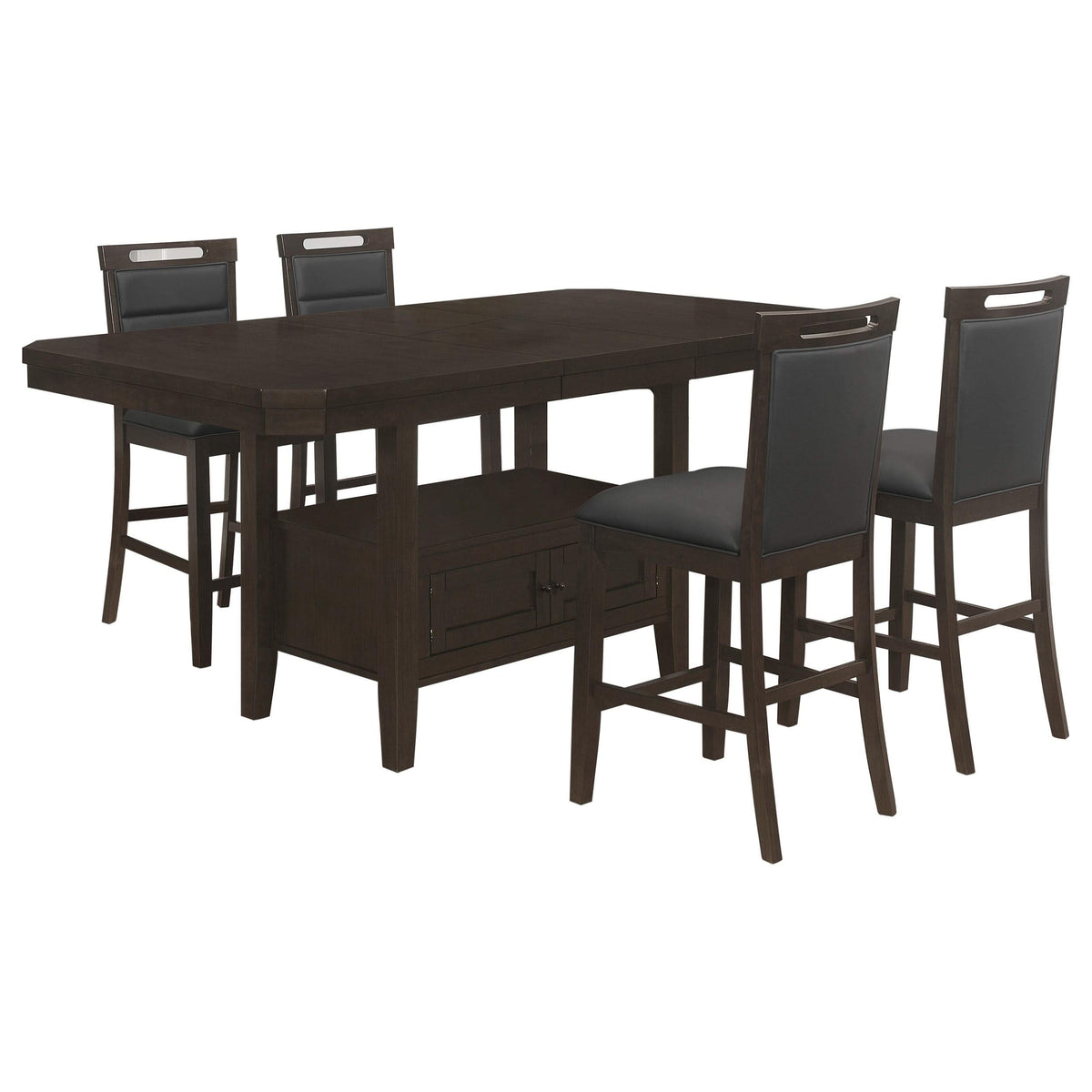 Juego de mesa de comedor Prentiss Butterfly Leaf de 5 piezas, color capuchino