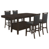 Juego de mesa de comedor Prentiss Butterfly Leaf de 5 piezas, color capuchino