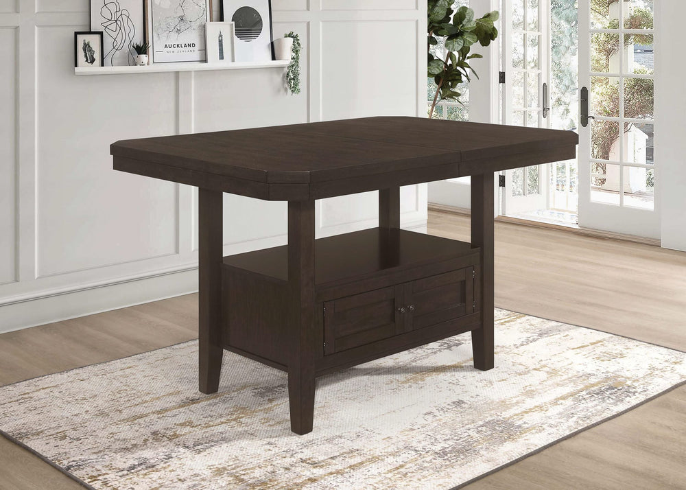 Mesa de comedor extensible Prentiss de 78 pulgadas, color capuchino