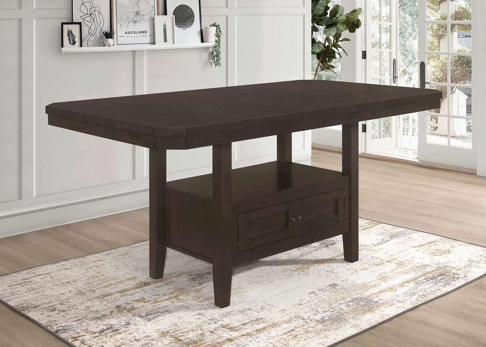 Mesa de comedor extensible Prentiss de 78 pulgadas, color capuchino