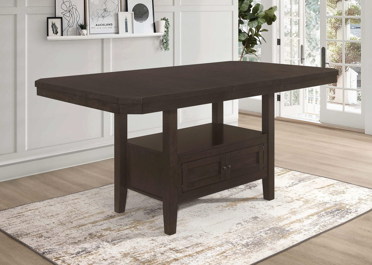 Mesa de comedor extensible Prentiss de 78 pulgadas, color capuchino