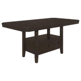Mesa de comedor extensible Prentiss de 78 pulgadas, color capuchino