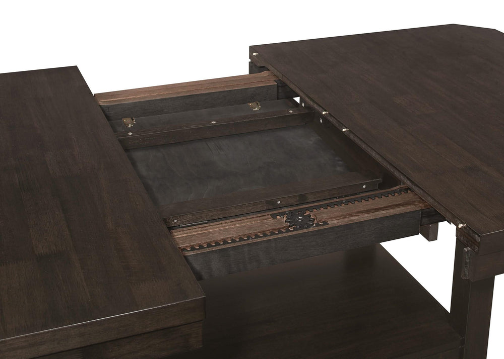 Mesa de comedor extensible Prentiss de 78 pulgadas, color capuchino