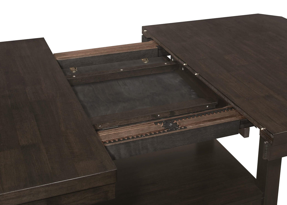Mesa de comedor extensible Prentiss de 78 pulgadas, color capuchino