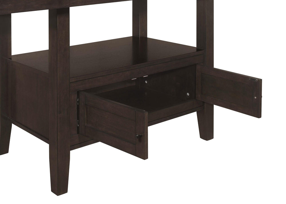 Mesa de comedor extensible Prentiss de 78 pulgadas, color capuchino