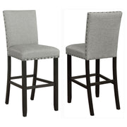 Kentfield Fabric Upholstered Bar Chair Grey (Set of 2)