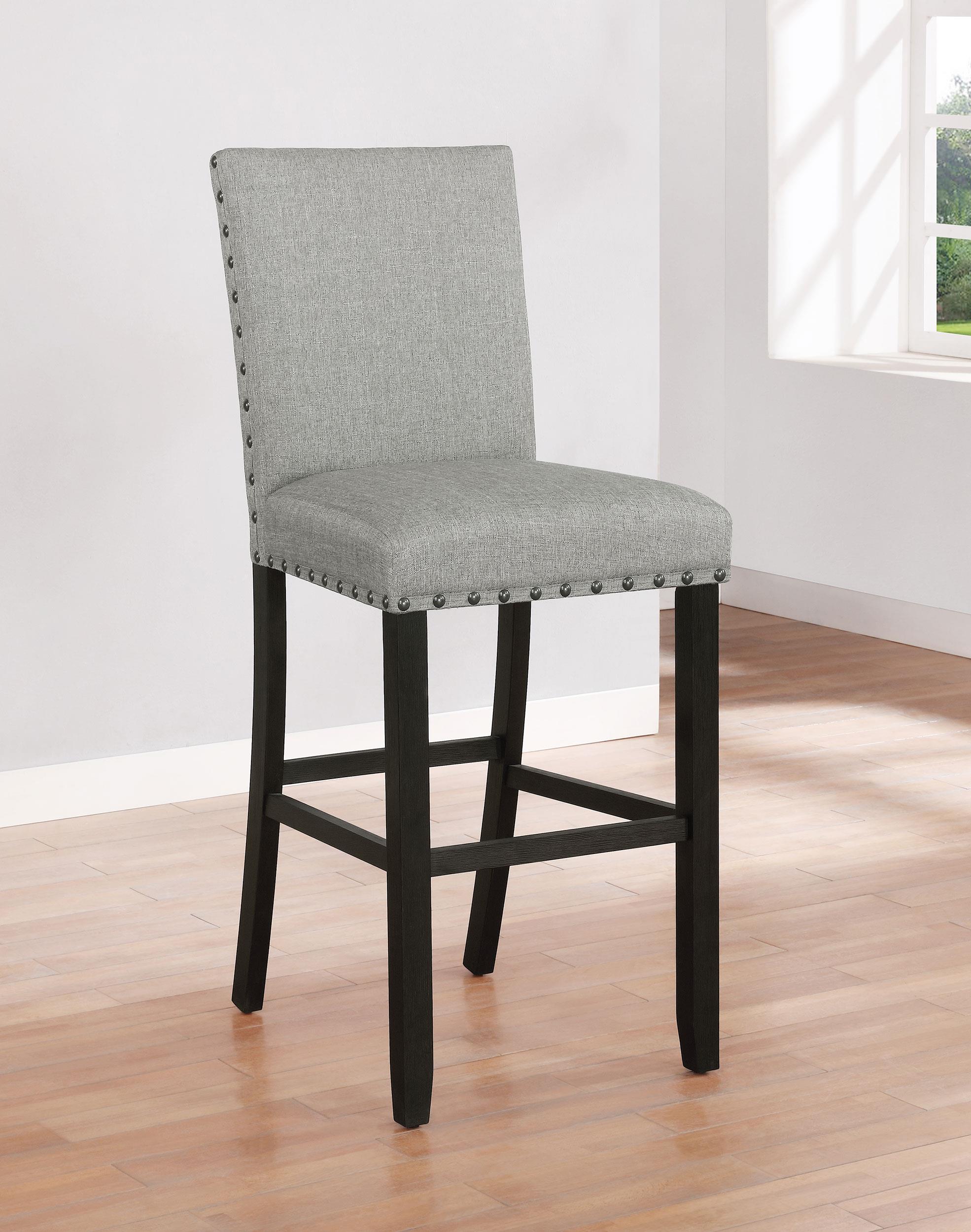 Kentfield Fabric Upholstered Bar Chair Grey (Set of 2)