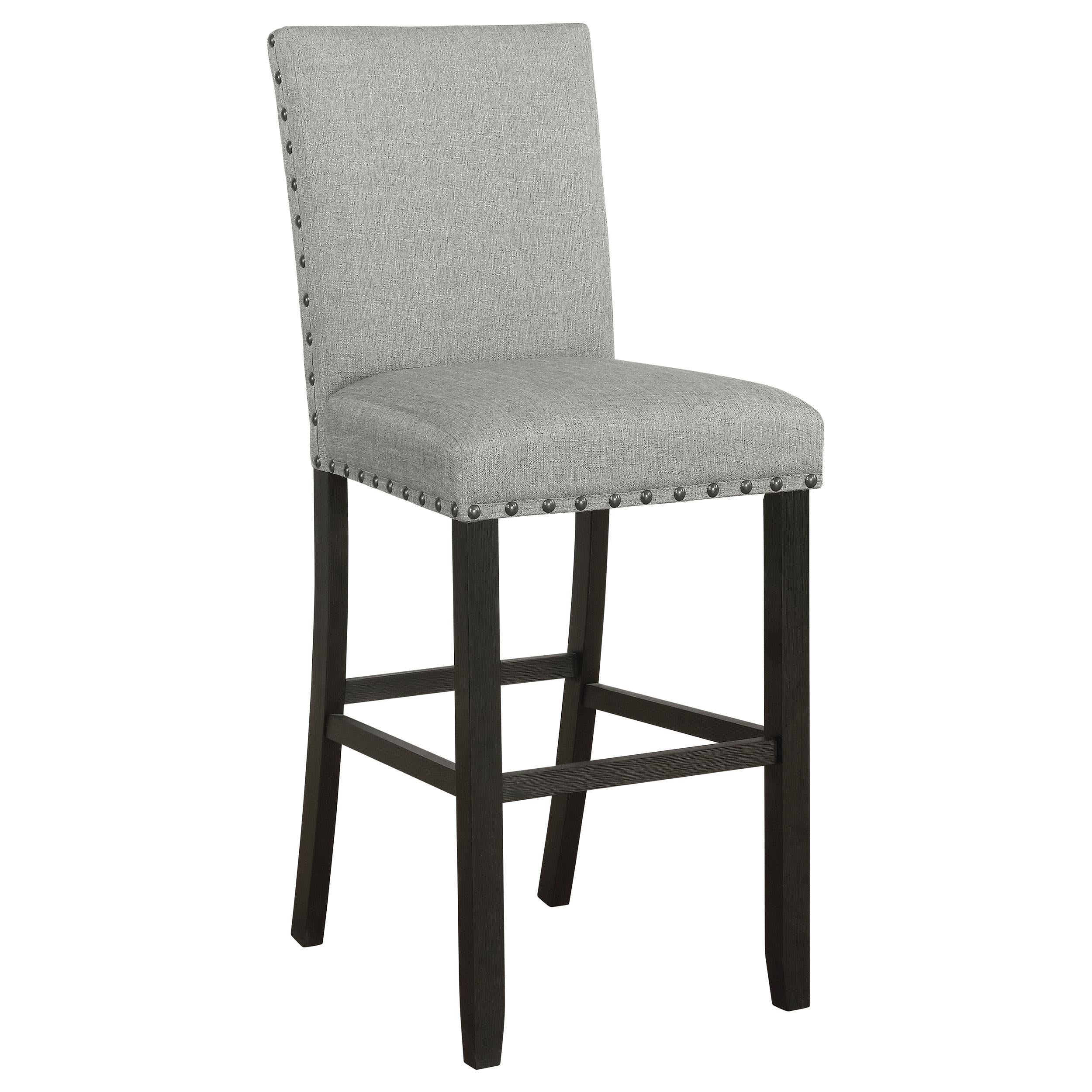Kentfield Fabric Upholstered Bar Chair Grey (Set of 2)