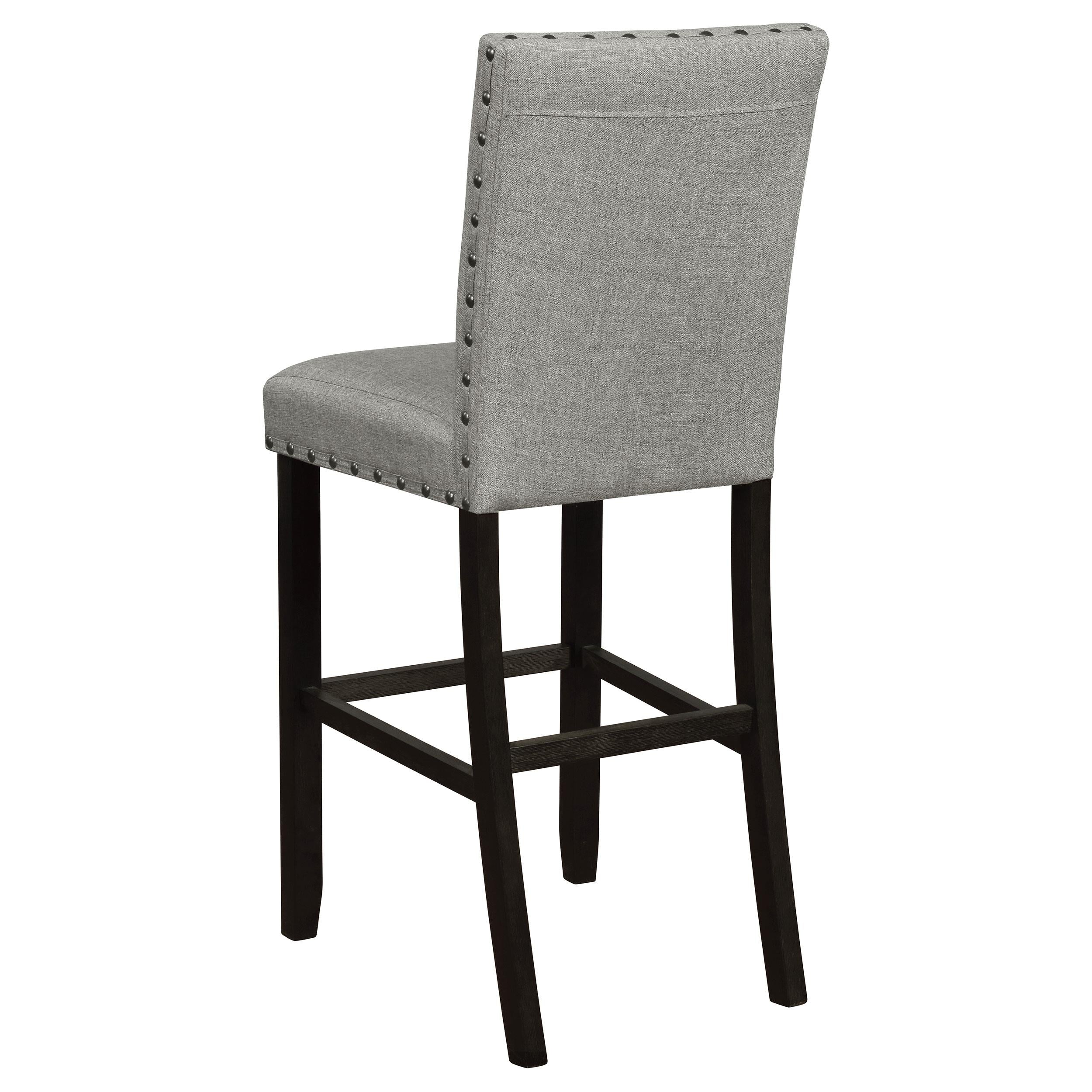 Kentfield Fabric Upholstered Bar Chair Grey (Set of 2)