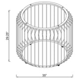 Veena Round Metal Dining Table Base Chrome