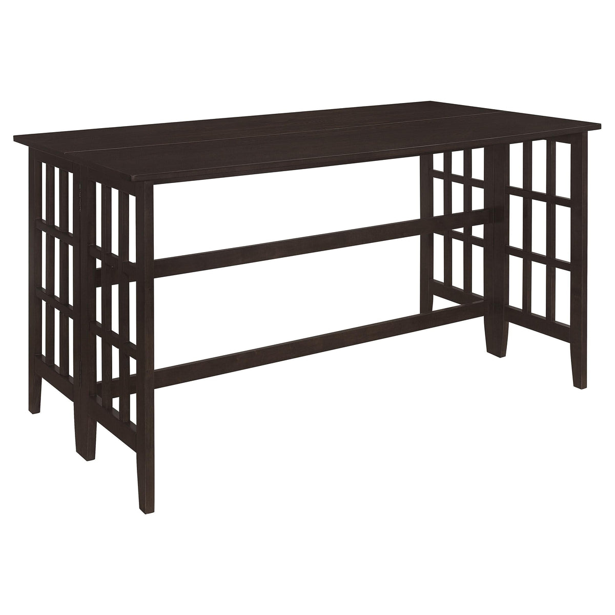 Juego de comedor rectangular de 5 piezas Gabriel, altura de mostrador, color capuchino