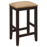 Juego de comedor rectangular de 5 piezas Gabriel, altura de mostrador, color capuchino