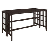 Juego de comedor rectangular de 5 piezas Gabriel, altura de mostrador, color capuchino
