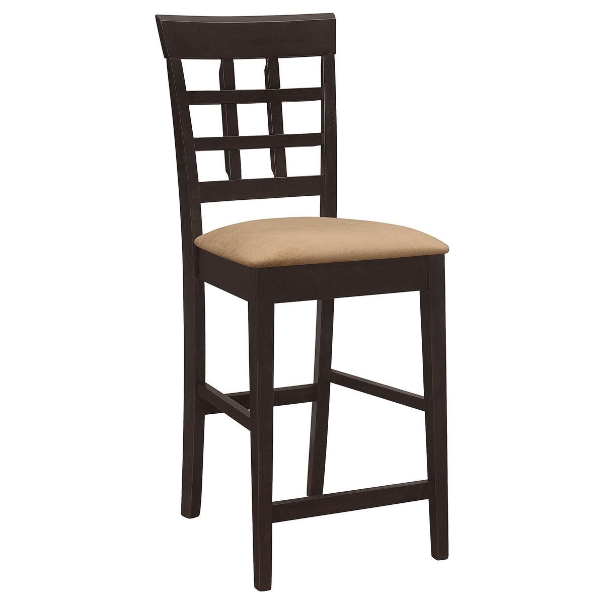Juego de comedor rectangular de 5 piezas Gabriel, altura de mostrador, color capuchino