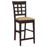 Juego de comedor rectangular de 5 piezas Gabriel, altura de mostrador, color capuchino