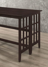 Mesa extensible rectangular de altura de mostrador Gabriel Cappuccino