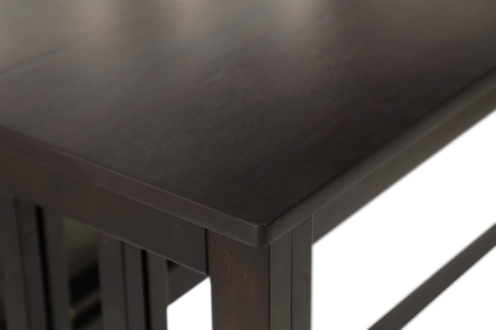 Mesa extensible rectangular de altura de mostrador Gabriel Cappuccino