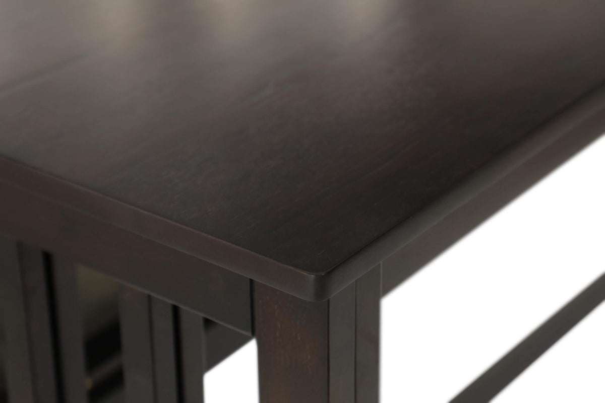 Mesa extensible rectangular de altura de mostrador Gabriel Cappuccino