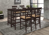 Mesa extensible rectangular de altura de mostrador Gabriel Cappuccino