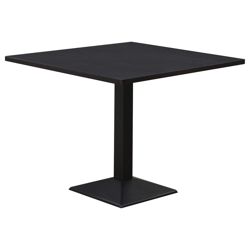 Juego de comedor cuadrado de 4 piezas Moxee en color espresso y gris