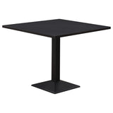 Juego de comedor cuadrado de 4 piezas Moxee en color espresso y gris
