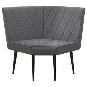 Juego de comedor cuadrado de 4 piezas Moxee en color espresso y gris