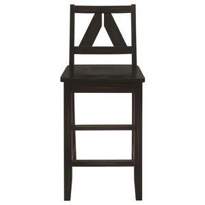 Bairn 5-piece Rectangular Counter Height Dining Set Barn Grey and Black Sand