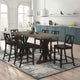 Bairn 7-piece Rectangular Counter Height Dining Set Barn Grey and Black Sand