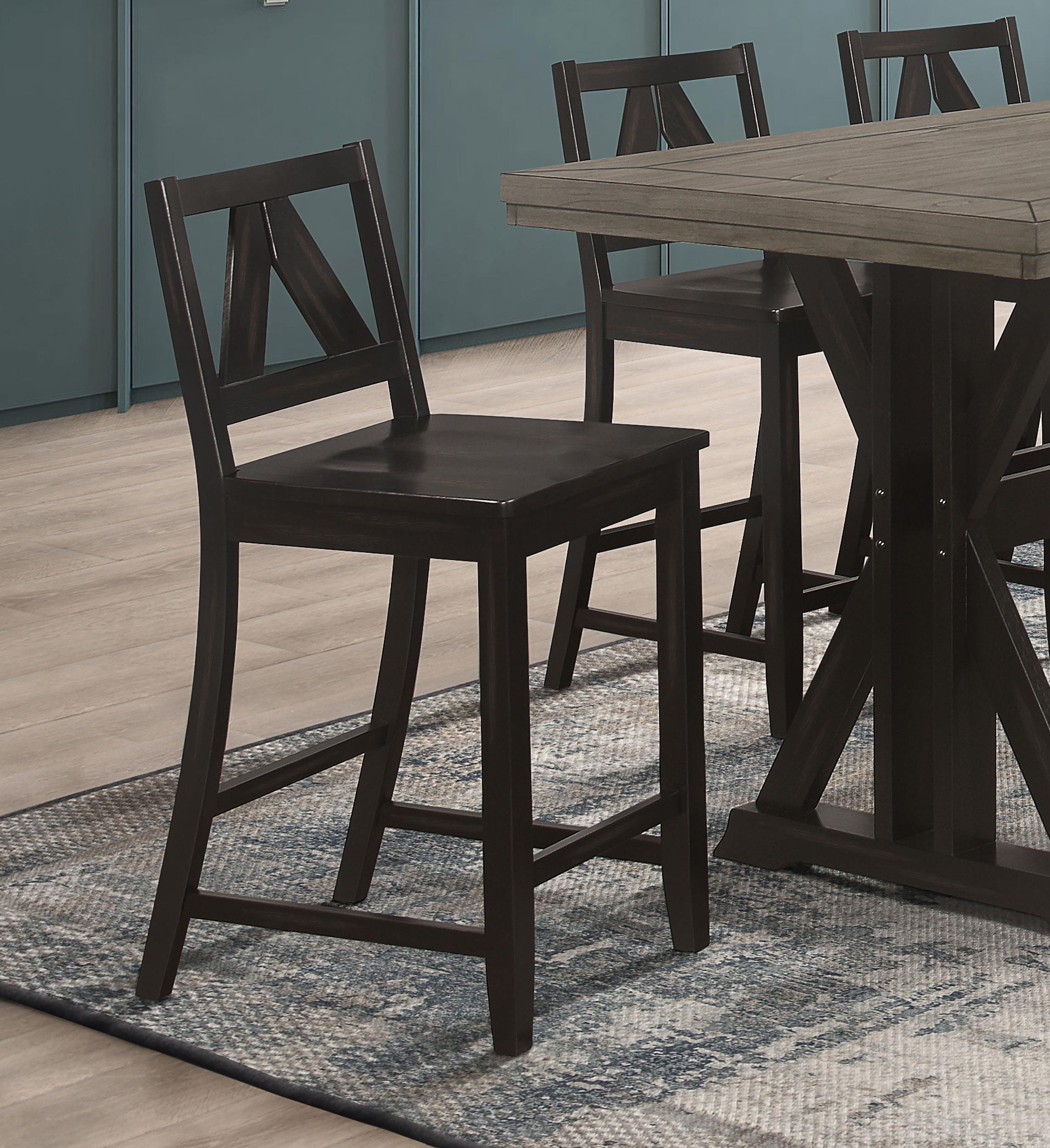 Bairn Wood Counter Chair Black Sand Through (Set of 2)