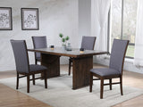 Juego de mesa de comedor rectangular Sherwood de 5 piezas, color marrón
