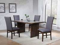 Juego de mesa de comedor rectangular Sherwood de 5 piezas, color marrón