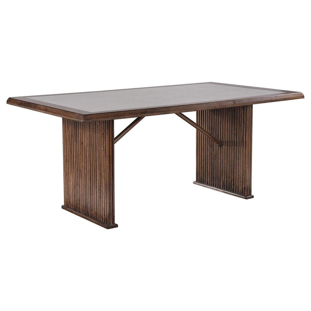 Juego de mesa de comedor rectangular Sherwood de 5 piezas, color marrón