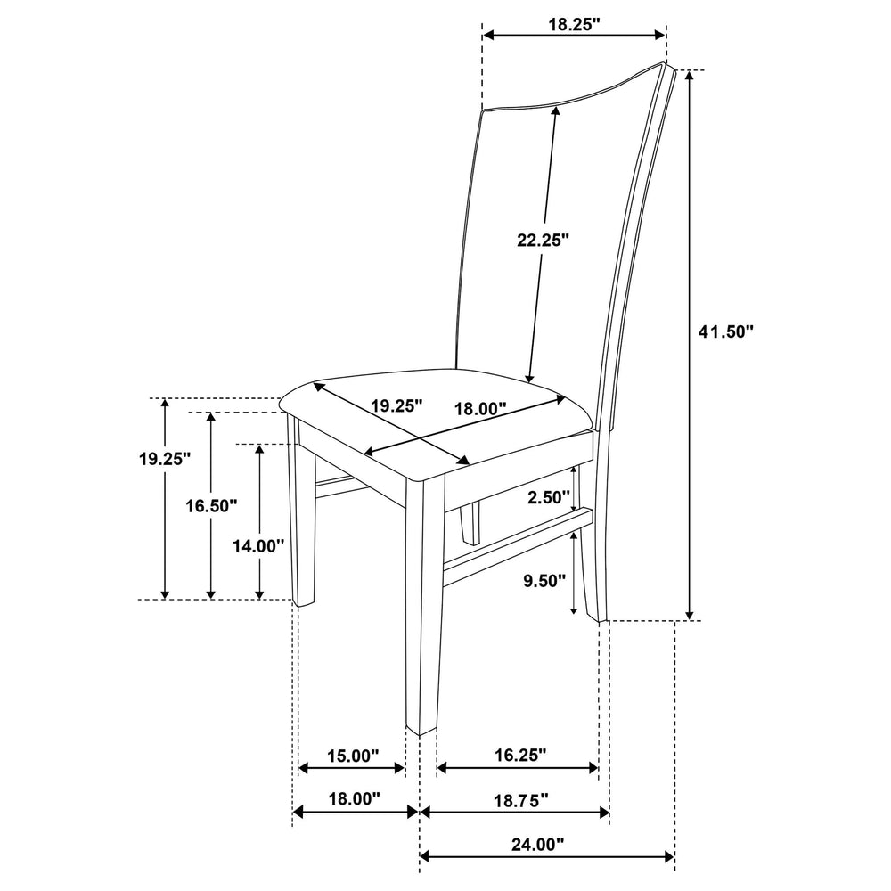 Juego de mesa de comedor rectangular Sherwood de 5 piezas, color marrón