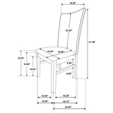 Juego de mesa de comedor rectangular Sherwood de 5 piezas, color marrón