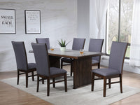Juego de mesa de comedor rectangular Sherwood de 7 piezas, color marrón