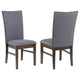 Silla de comedor tapizada Sherwood gris (juego de 2)
