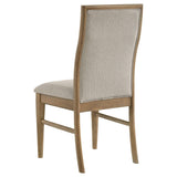 Adina 7-piece Extension Dining Set Distressed Light Brown