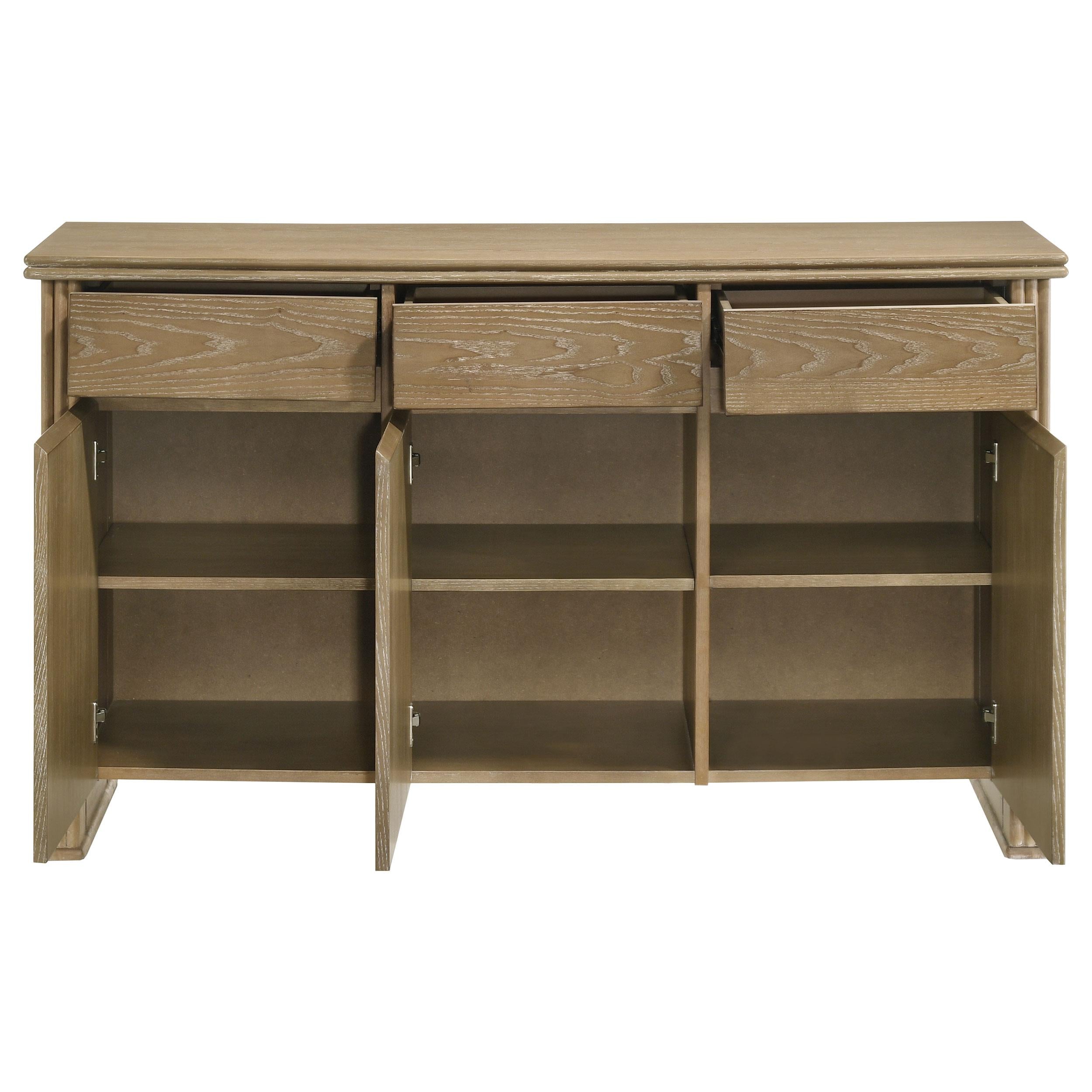 Adina 3-door 59-inch Sideboard Server Distressed Light Brown