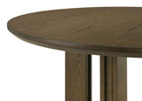 Juego de mesa de comedor redonda de madera Ottowa de 5 piezas, color marrón