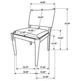 Juego de mesa de comedor redonda de madera Ottowa de 5 piezas, color marrón